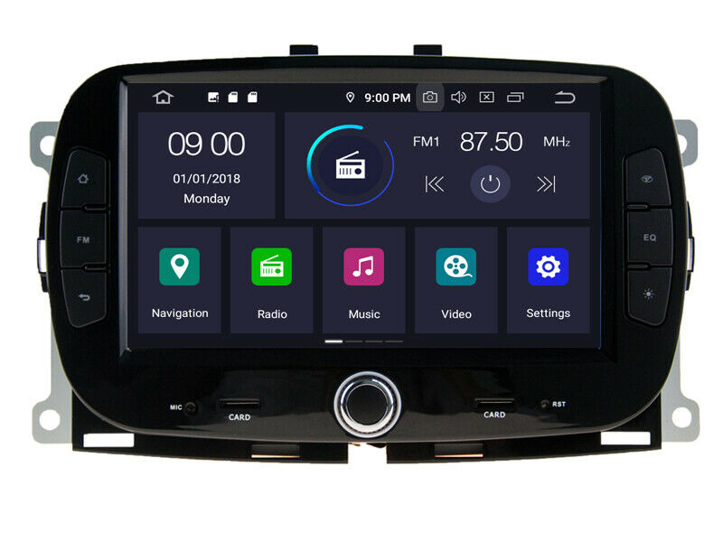 Autoradio GPS Android 10.0 Fiat 500 depuis 2016 –