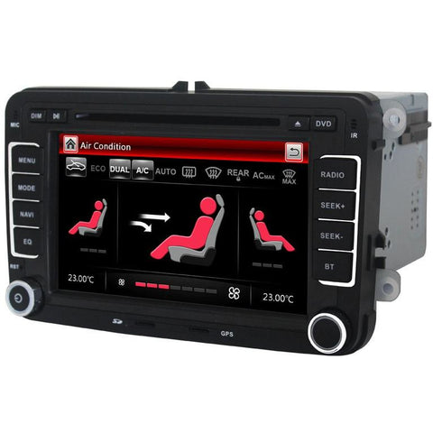 Android Autoradio pour VW Golf 5 Golf 6 Tiguan Polo 7 2 Din HD écrans  tactiles Bluetooth, GPS 2 Din, Commande au Volant