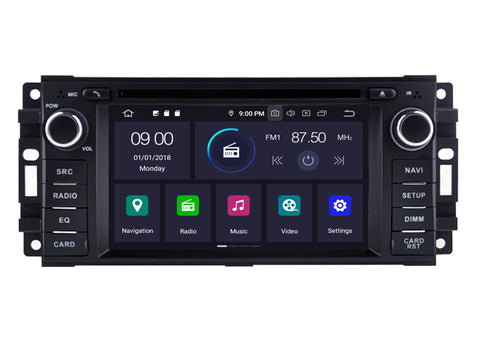 Autoradio GPS Android 10 pour Jeep Commander, Liberty, Grand Cherokee, Patriot et Wrangler